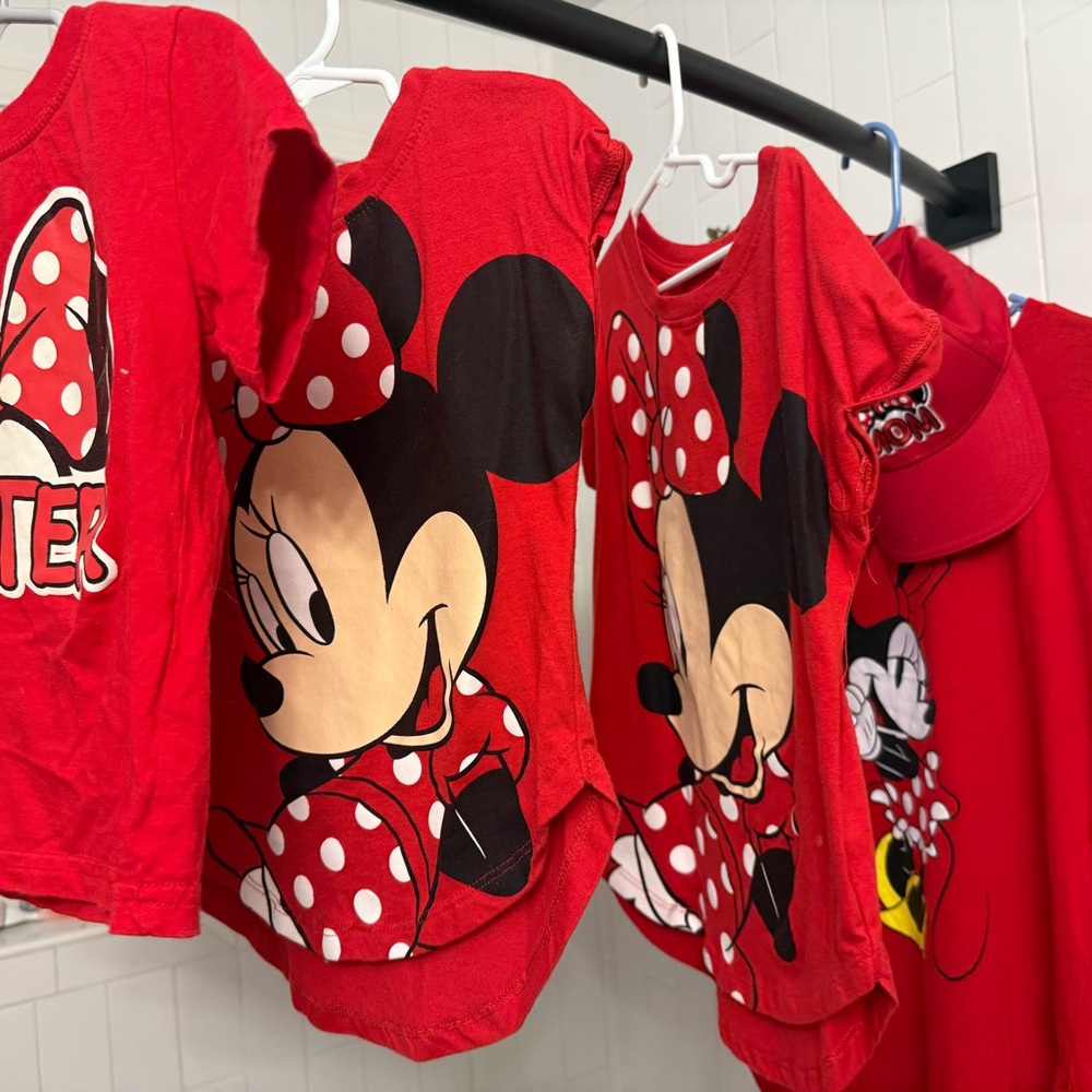Disney Red Minnie Mouse Short Sleeve Tee